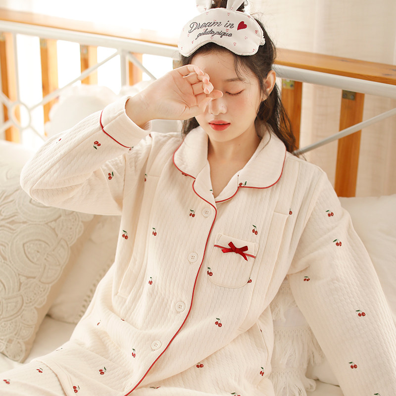 春秋月子服9月份哺乳空气层8睡衣 乐智生活母婴家居服套装