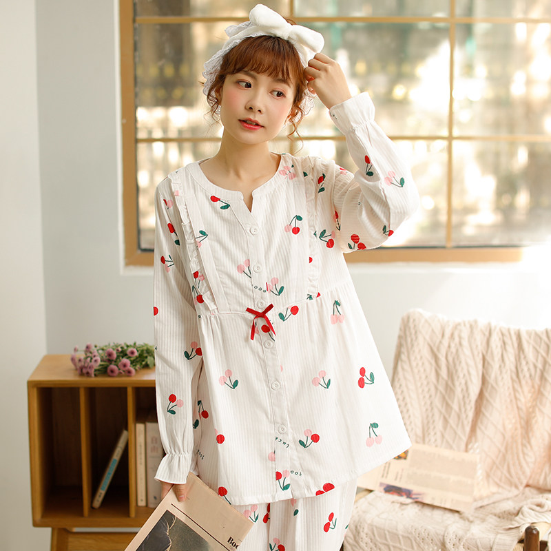 夏季月子服7月份纯棉哺乳5 6睡衣 乐智生活母婴家居服套装