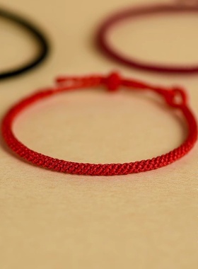 2025本命年红色手绳太岁红绳手链女男玉米结编织手绳蛇年新年礼物