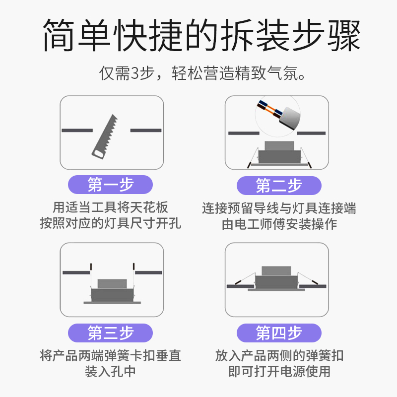 led智能声控人体感应筒灯嵌入式天花灯家用吊顶玄关过道走廊射灯