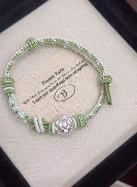 足银999精品盗墓笔记张起灵转运珠手工编织手链情侣手链生日礼物