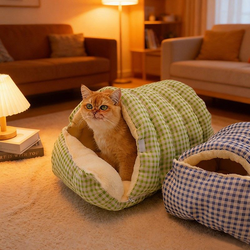 猫窝冬加厚保暖半封闭式可拆洗加绒四季通用猫狗通用窝猫床幼猫窝,淘宝优惠券,粉丝福利购,淘宝优惠卷