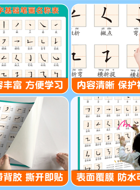 一年级汉字基础笔画名称表