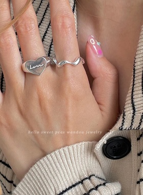 豌豆饰物女925银925银韩系戒指