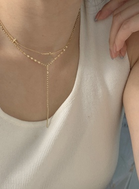 馨子同款925纯银迷你十字架项链