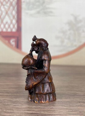 新中式南极仙翁寿星铜像摆件家居客厅装饰品工艺品小礼品生日礼物