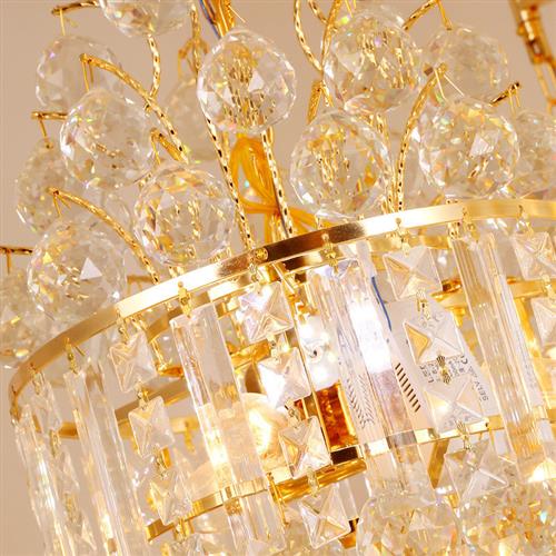 复式楼客厅吊灯具楼中楼别墅客厅大吊灯酒店工程水晶灯豪华大厅灯 - 图2