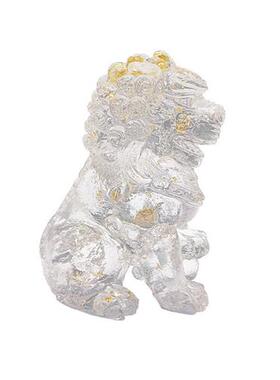 新中式装饰品摆件客厅玄关摆设样板房醒狮透明雕塑工艺品酒店软装