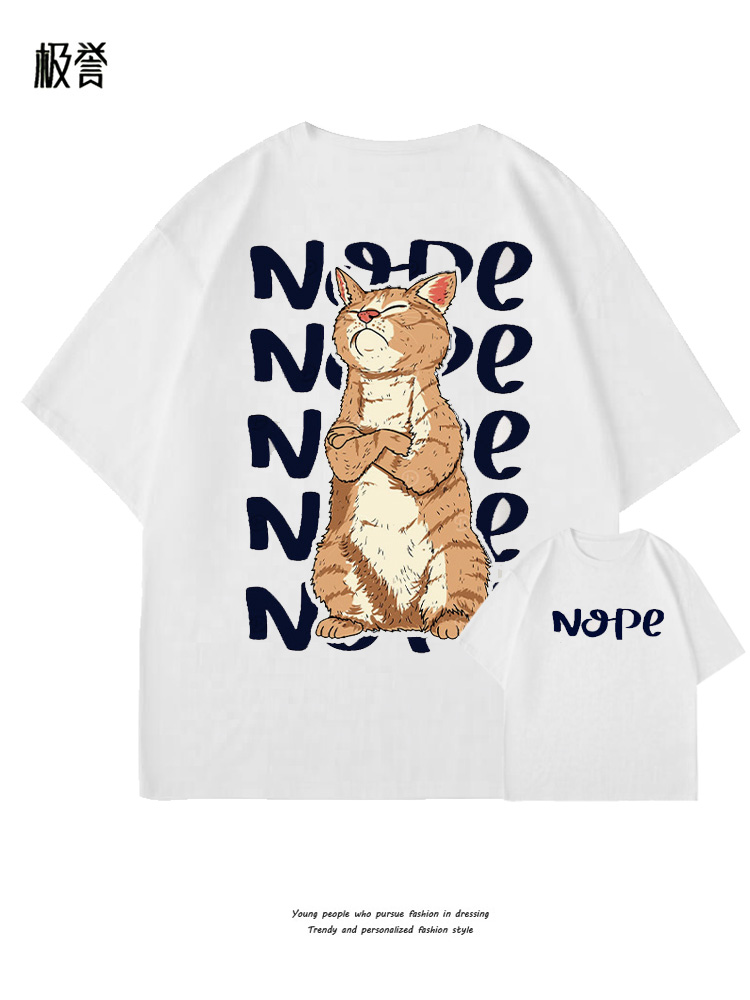 可爱趣味猫T恤cat cute funny t shirts in bulk tee潮穿搭 - 图2