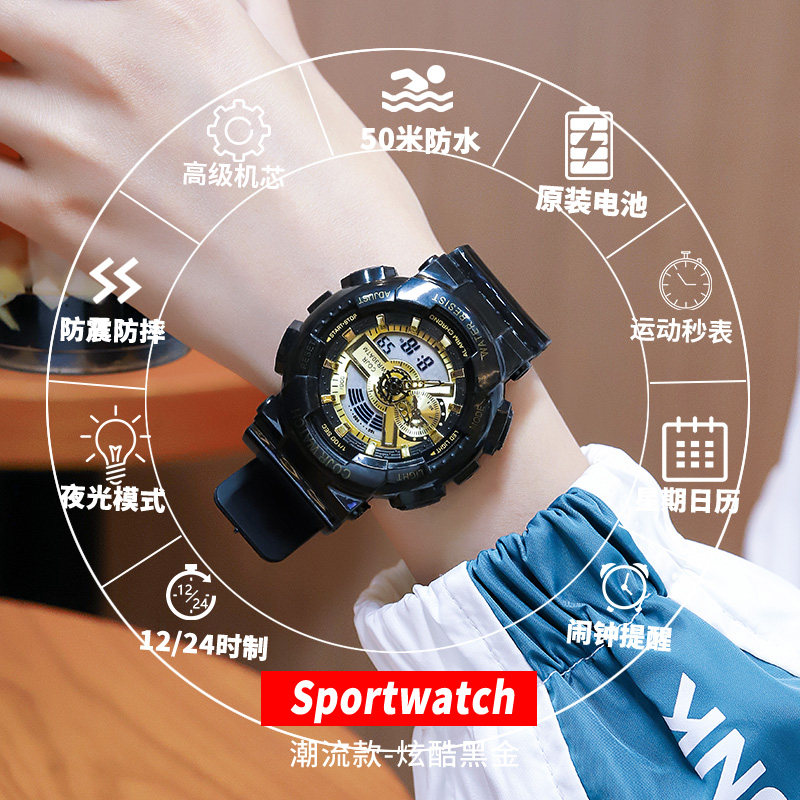 女初高中学生ins风小众运动独角兽 cojr手表国产腕表