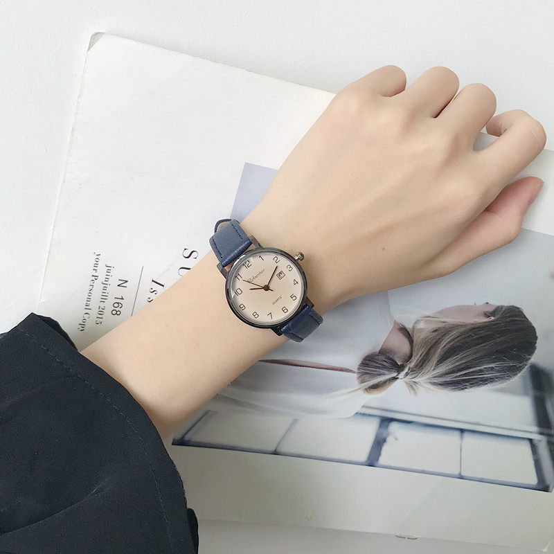 手表女2021年新款复古初中学生石英 cojr手表国产腕表