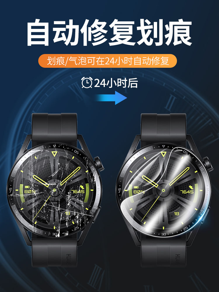 艾思度适用三星Watch6手表保护膜新款GalaxyWatch6Classic智能运动表盘贴膜40/43/44/47mm防爆防刮花经典款软 - 图2