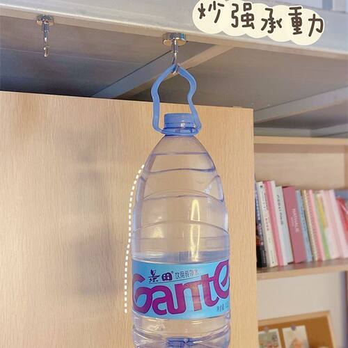 强力承重免打孔磁吸式挂钩强磁多用途宿舍冰箱课桌金属磁贴挂钩 - 图2