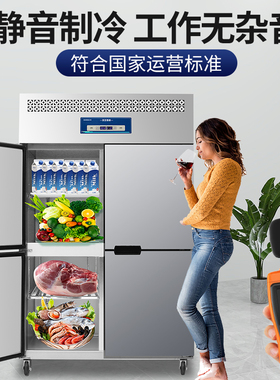 鸿艺西厨立式冷柜不锈钢智能版