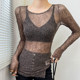 ເສື້ອຢືດ lace bottoming ຄໍບາງໆໃນລະດູໃບໄມ້ຫຼົ່ນຂອງແມ່ຍິງ