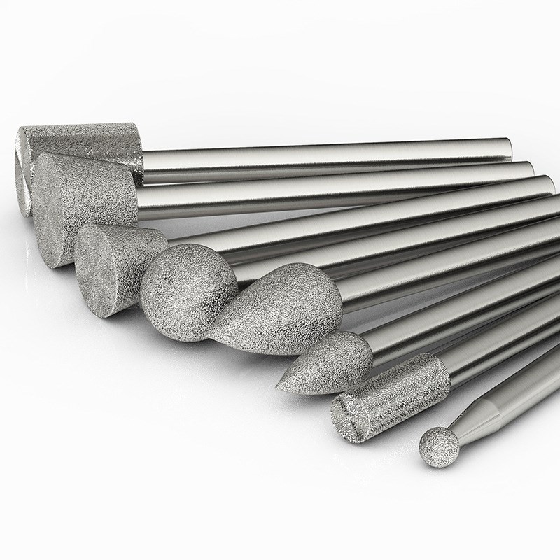 金刚砂磨头3mm原石打磨去皮玉石雕刻工具金刚Q石圆形圆柱除锈磨头 - 图1