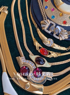 百搭法国古董古董首饰重工琉璃