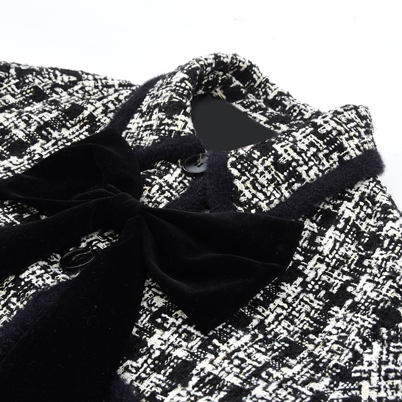 柊司芷粗花呢短款春秋2022年夹克 柊司芷短外套