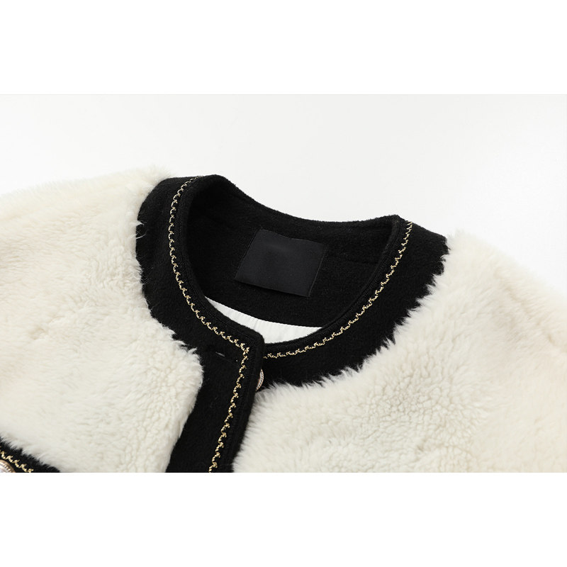 柊司芷仿羊羔毛2021年秋冬季短外套 柊司芷短外套
