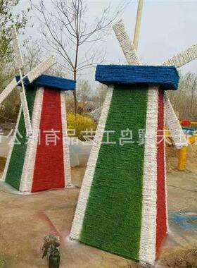 厂家制作稻草人工艺品艺术节雕塑手工稻草卡通人物农耕防腐稻草人