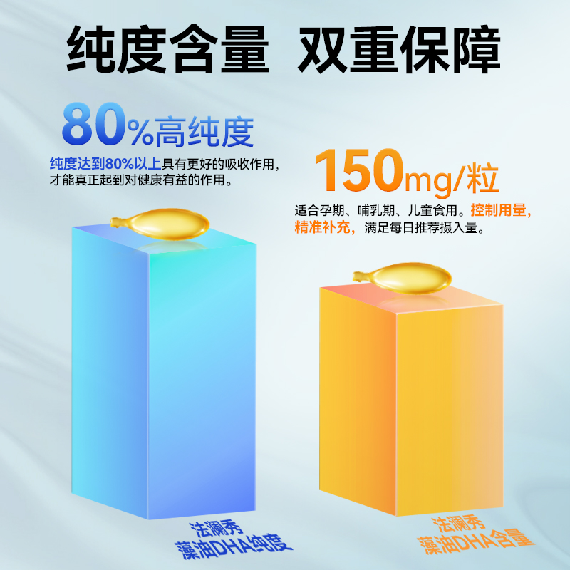法澜秀DHA孕妇儿童藻油专用哺乳期孕期儿童学生眼脑营养品旗舰店