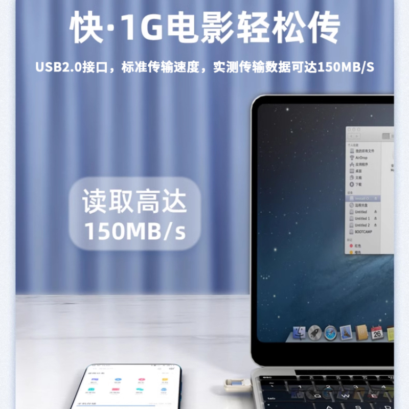 Type-c双接口128g手机U盘适用于华为小米安卓512g电脑两用优盘64g - 图1