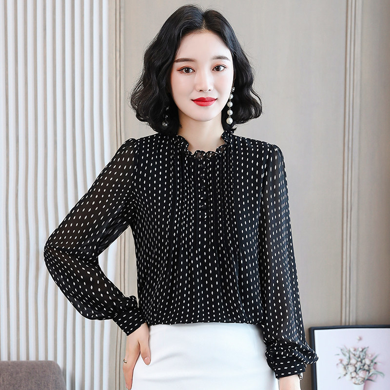 2020年秋冬装新款雪纺衫女长袖衬衫 乔凝衬衫