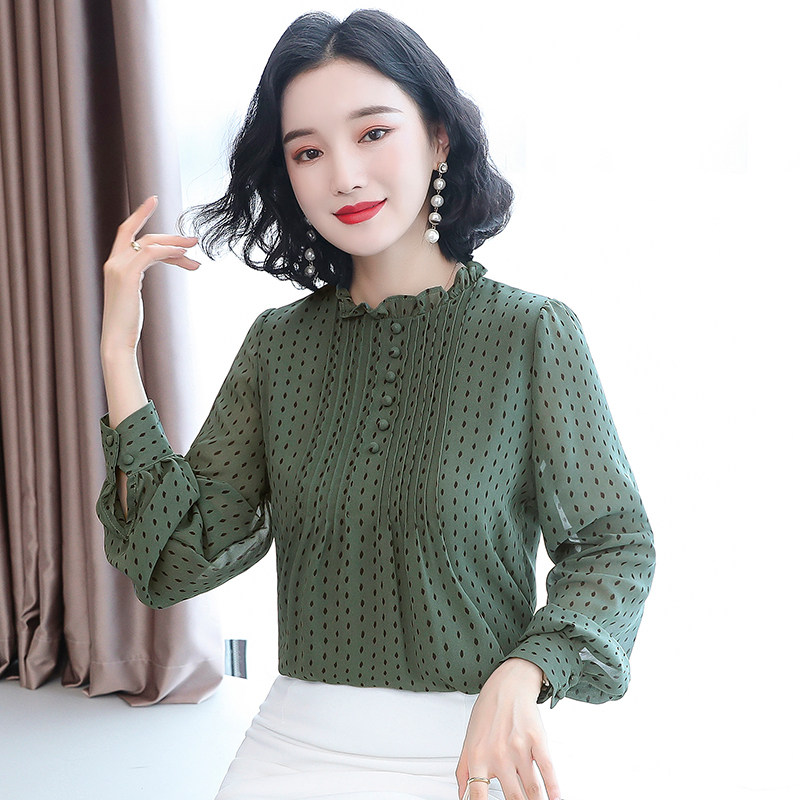 2020年秋冬装新款雪纺衫女长袖衬衫 乔凝衬衫