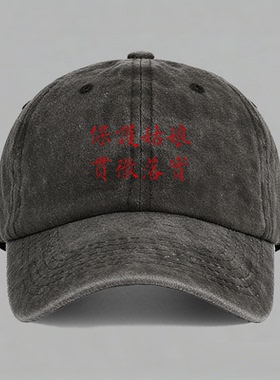 致敬痛仰乐队口号保护姑娘贯彻落实摇滚棒球帽水洗做旧鸭舌帽子