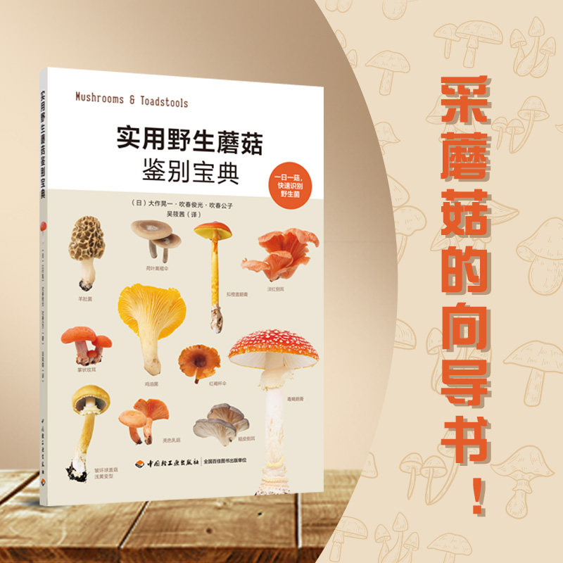 实用野生蘑菇鉴别宝典 大作晃一吹春俊光野生蘑菇使用图鉴书籍食用蘑菇菌菇松茸菌类野生菌野生毒蘑菇识别方法采书蘑菇百科大全书