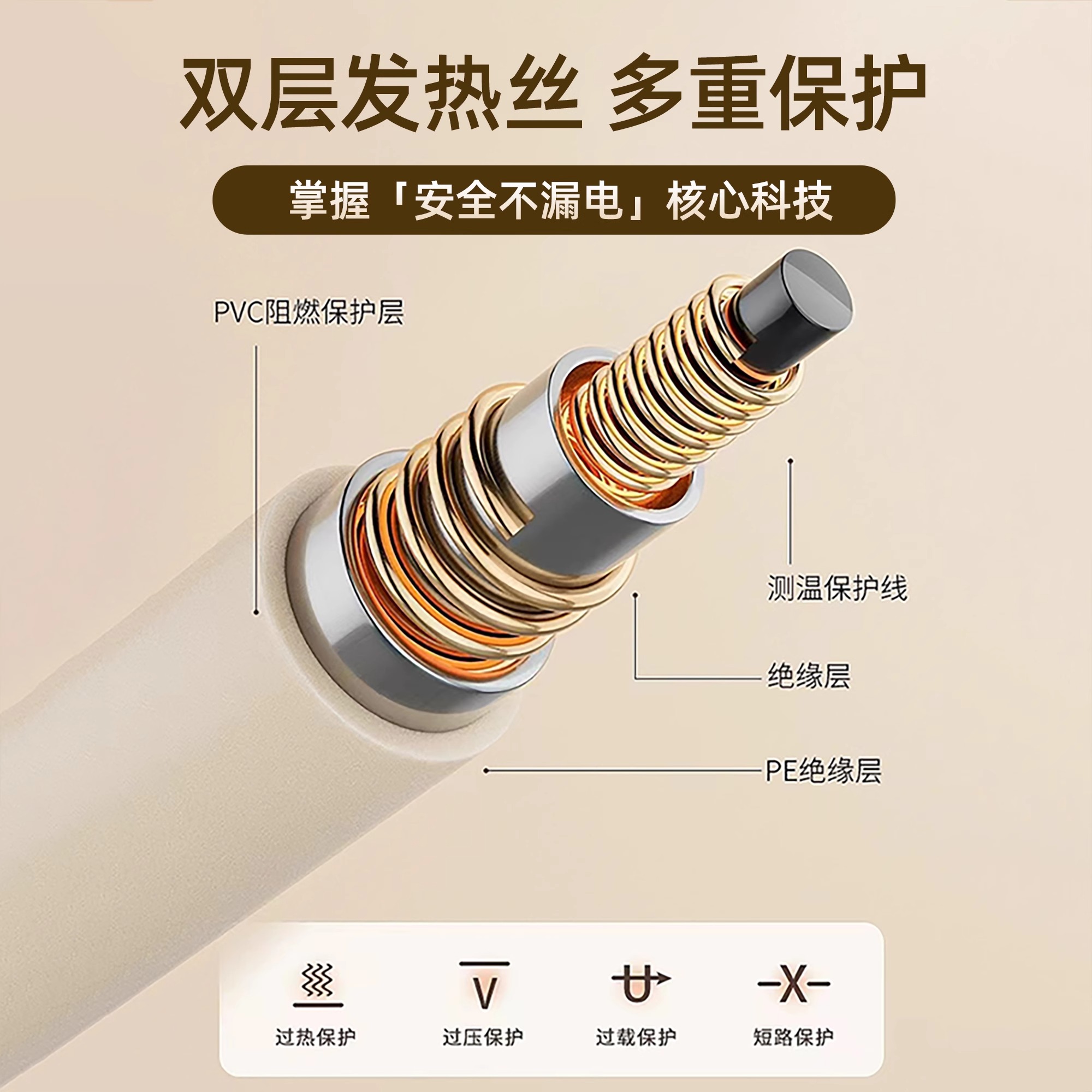 奥克斯电热毯单双人双控调温除螨2024新款电褥子石墨烯官方旗舰店