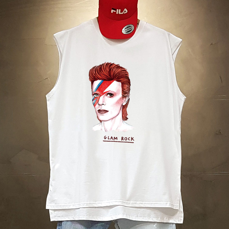 大卫鲍伊眼睛艺术摇滚人像嘻哈t恤 布奈森T恤