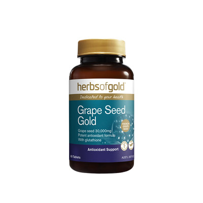 澳洲herbsofgold黄金草本葡萄籽花青素精华片非胶囊维生素e提取物 虎窝淘