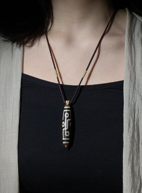 九眼天珠项链上肯老料真品