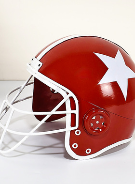 美式橄榄球头盔金属创意装饰品