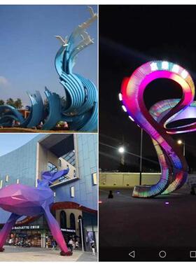 不锈钢雕塑定制大型广场公园地产园林景观水景现代雕塑定制厂家