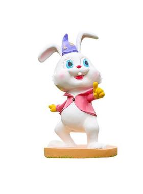 玻璃钢卡通兔子雕塑大型落地摆件幼儿园商场美陈展厅门店景观装饰