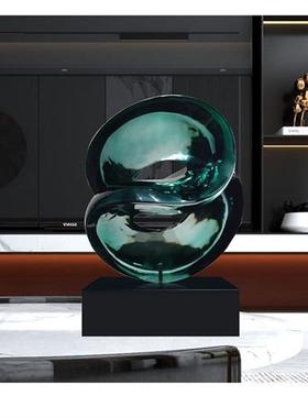 家居客厅抽象摆件玄关电视柜桌面铂晶透明树脂简约艺术雕塑装饰品