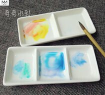 Color Propylene Water Color Tune Tray Pan Painting Paint White Porcelain Trig Saucer Shell Saucer China White Porcelain Dish