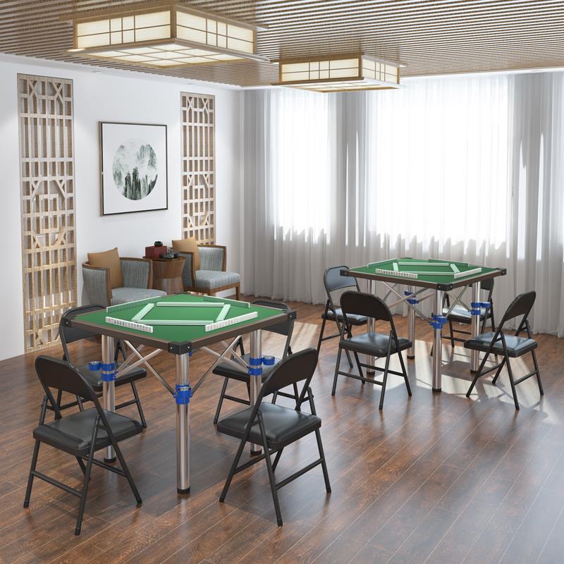 麻将桌可折叠家用手搓简易小型方桌打牌麻雀台桌子面板手动棋牌桌 - 图3