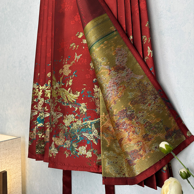 青渊汉服明制日常通勤马面裙【蓝梦】织金仿妆花敬酒服春夏款新品,淘宝优惠券,粉丝福利购,淘宝优惠卷