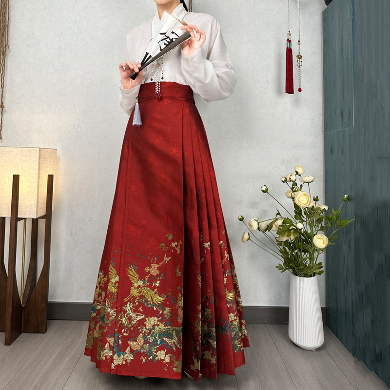 青渊汉服明制日常通勤马面裙【蓝梦】织金仿妆花敬酒服春夏款新品,淘宝优惠券,粉丝福利购,淘宝优惠卷