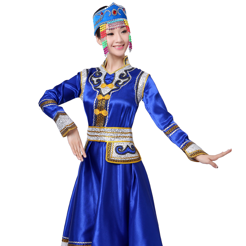 新款蒙古族成人女少数民族广场舞裙 酷馨菱民族服装/舞台装