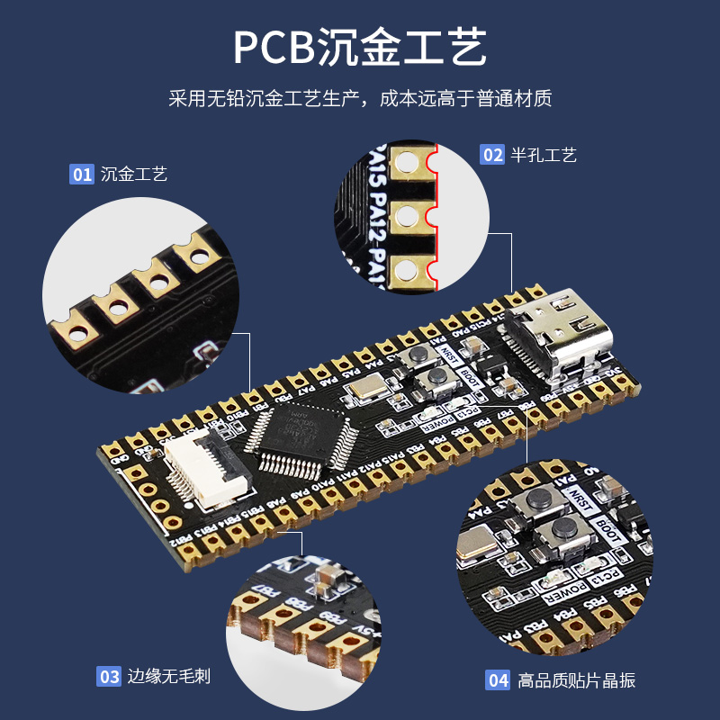 亚博智能STM32F103C8T6单片机RCT6开发板ARM系统STM32最小核心板-图2