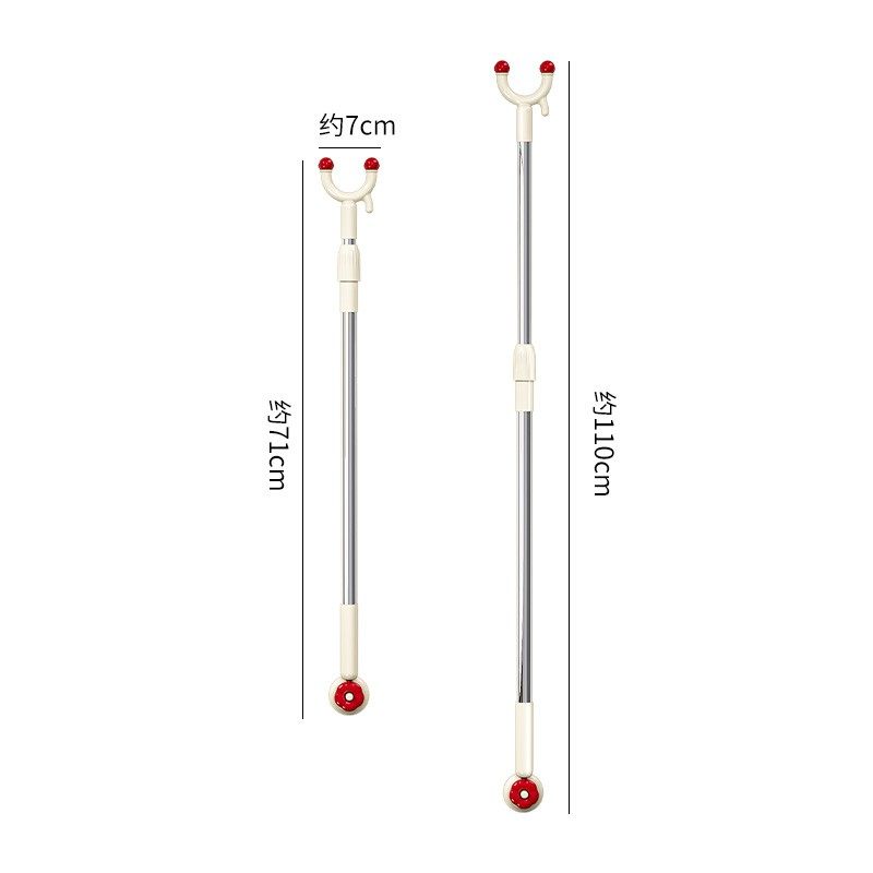 磁吸多巴胺伸缩撑衣杆家用收纳晾衣杆一根叉丫衣架杆子凉取挑衣叉,淘宝优惠券,粉丝福利购,淘宝优惠卷