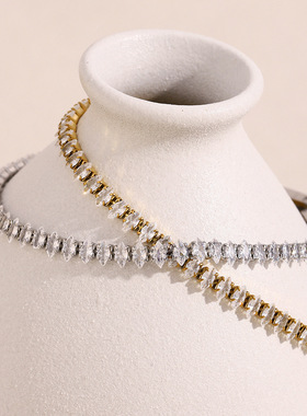 Zircon Stainless Steel Plated 18K Gold Girl Bracelet