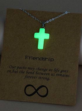 Luminous pendant necklace, droplet-shaped luminous necklace