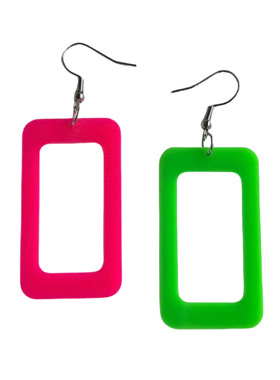 Fluorescent five-pointed star earrings for party decorations