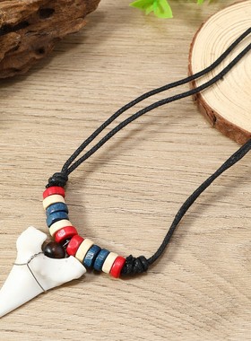 1PC Shark Teeth Pendant New Zealand Maori Tribal Bone Choker