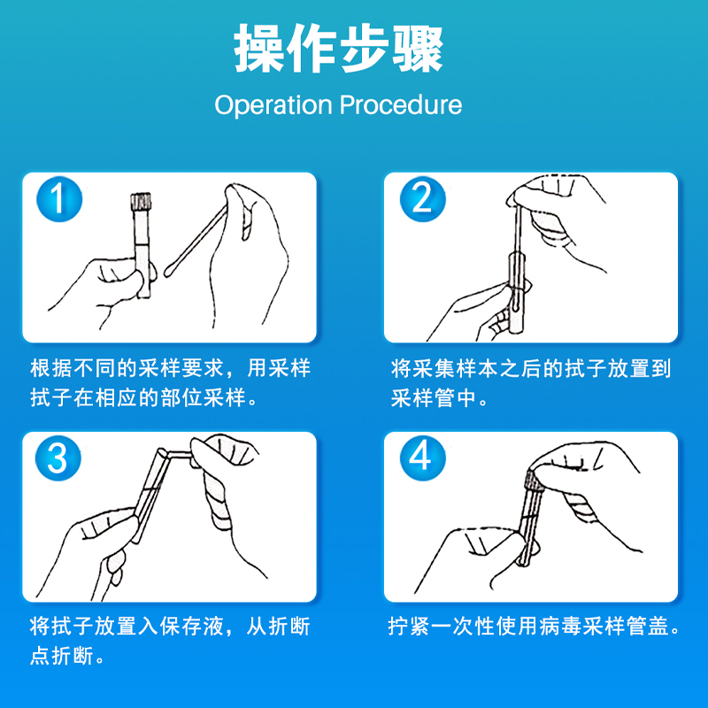 医用病毒采样管一次性使用灭活1拖1托10拖20混采集带拭子 - 图0